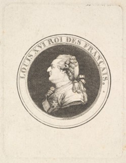 Print of a Portrait Medal of Louis XVI, possibly 1789-90. Creator: Augustin de Saint-Aubin.