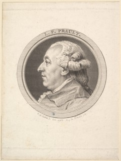 Portrait of L. F. Prault, 1787. Creator: Augustin de Saint-Aubin.