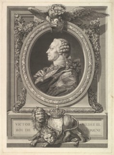 Portrait of Victor Amadeus III, King of Sardinia, 1777. Creator: Augustin de Saint-Aubin.