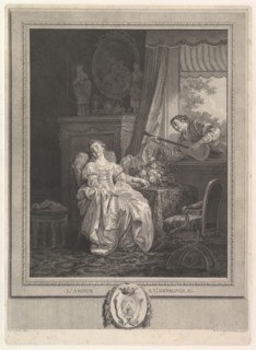 L'Amour a L'Espagnole, ca. 1780. Creators: Augustin de Saint-Aubin, Noel Pruneau.