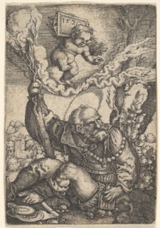 St. Christopher, early 16th century. Creator: Barthel Beham.