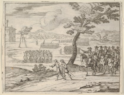 Francesco I d'Este Punishes a Soldier by Death who had Stolen a Chalice from the Holy Chur..., 1659. Creator: Bartolomeo Fenice.