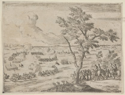 At the Head of a Swiss Army, Francesco I d'Este, with Uncrushed Spirit, Confronts the Enem..., 1659. Creator: Bartolomeo Fenice.