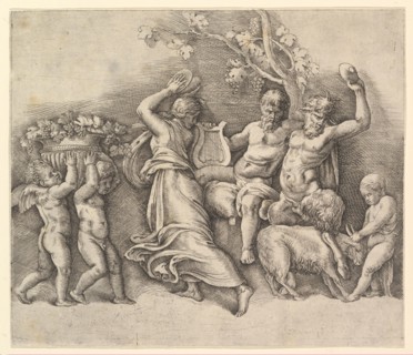 A Bacchanal, 1530-61. Creator: Battista Franco Veneziano.