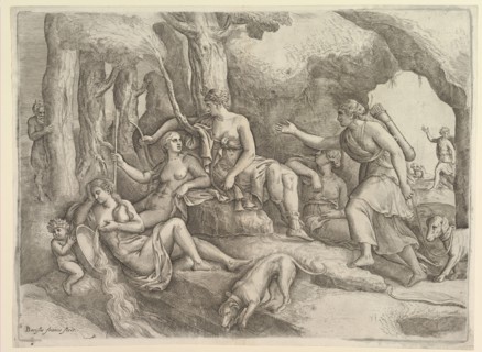 Diana Resting with Nymphs. Creator: Battista Franco Veneziano.