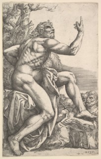 John the Baptist Preaching in the Wilderness. Creator: Battista Franco Veneziano.