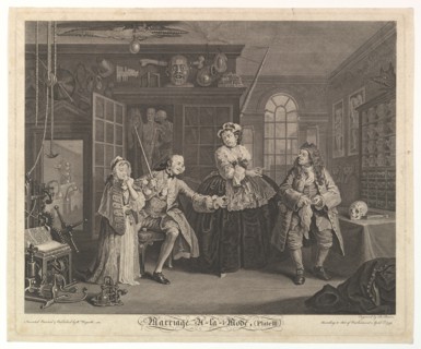 Marriage A-la-Mode, Plate III, April 1745. Creator: Bernard Baron.