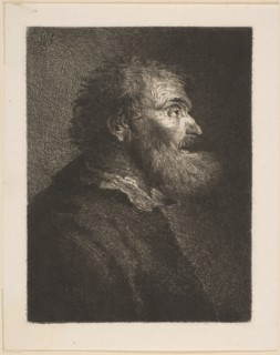 An Old Man in Profile, 1761. Creator: William Baillie.