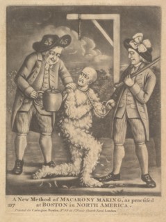 A New Method of Maracrony Making as Practised at Boston in North America, ca. 1774. Creator: Carington Bowles.