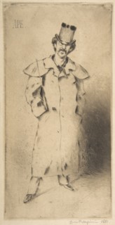 Portrait of Whistler, 1881. Creator: Carlo Pellegrini.