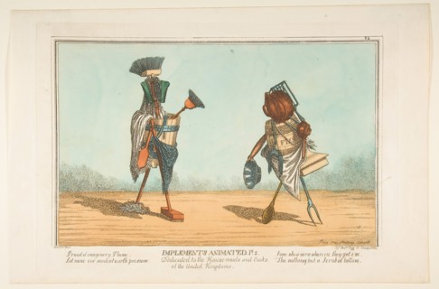 Implements Animated, Pl. 2, Dedicated to the Housemaids and Cooks of the United Kingdoms, ca. 1811. Creator: Unknown.