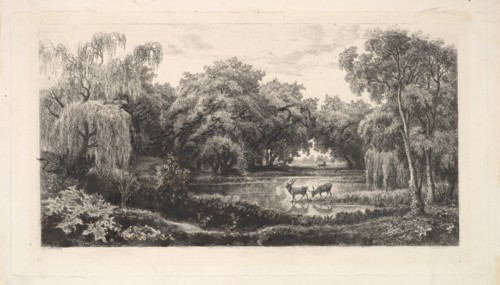 The Deer Pond, 1837-78. Creator: Charles Francois Daubigny.