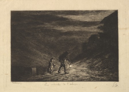 The Search for an Inn, 1861. Creator: Charles Francois Daubigny.