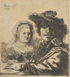 Rembrandt and his Wife