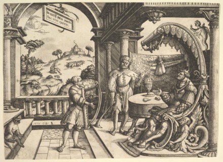 David playing the harp before Saul, 1531. Creator: Christoph Bockstorffer.