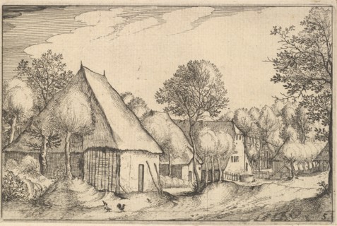 Farmyard, plate 5 from Regiunculae et Villae Aliquot Ducatus Brabantiae, ca. 1610. Creator: Claes Jansz Visscher.