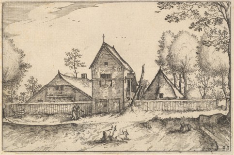 Large Walled Farm, plate 23 from Regiunculae et Villae Aliquot Ducatus Brabantiae, ca. 1610. Creator: Claes Jansz Visscher.
