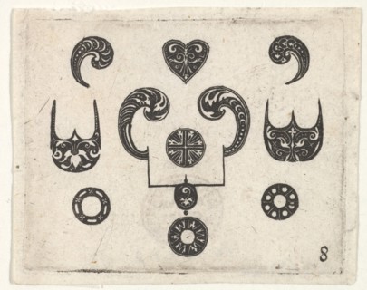 Blackwork Print with Various Motifs, ca. 1620. Creator: Claes Jansz Visscher.