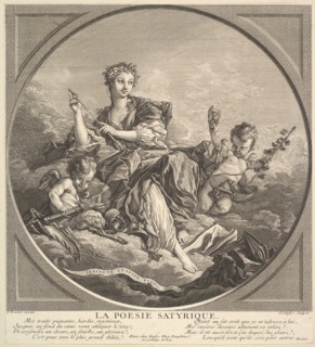 Satyrical Poetry, ca. 1741. Creator: Claude Augustin Duflos le Jeune.