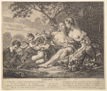 Erigone Vanquished, ca. 1745. Creator: Claude Augustin Duflos le Jeune.