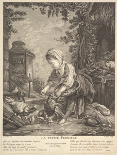 The Little Farm Girl, ca. 1753. Creator: Claude Augustin Duflos le Jeune.