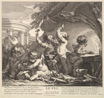 Fire, 18th century. Creator: Claude Augustin Duflos le Jeune.