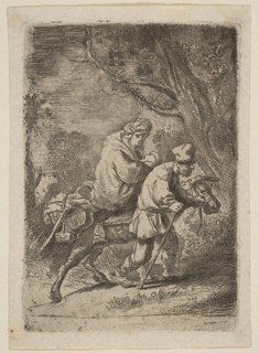 The Flight into Egypt: Small Plate.n.d. Creator: Claude Henri Watelet.