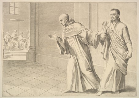 St. Bernard Taking a Brother to an Assembly. Creator: Claude Mellan.