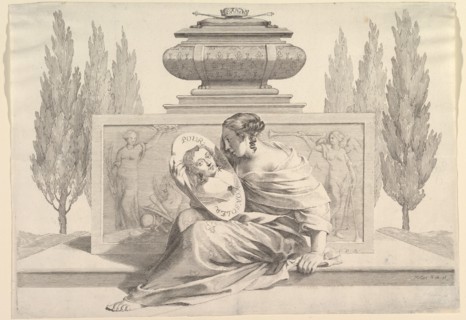 Allegory in Honor of Anne of Austria, ca. 1643. Creator: Claude Mellan.