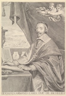 Portrait of Cardinal Richelieu, 1651. Creator: Claude Mellan.