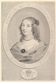 Ludovica Maria Gonzaga, Queen of Poland, 1645. Creator: Claude Mellan.