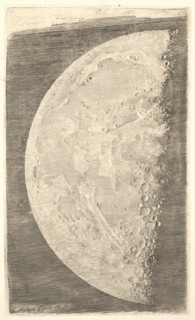 The Moon in its Final Quarter, 1635. Creator: Claude Mellan.
