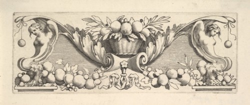 Headband: Basket of Fruit. Creator: Claude Mellan.