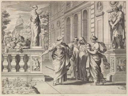 Allegory in Honor of the Roman College Founded by the Borghese Family, 1615-88. Creator: Claude Mellan.