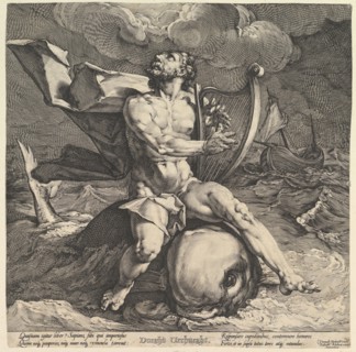Arion on a Dolphin, ca. 1599. Creators: Cornelis Cornelisz van Haarlem, Jan Muller.