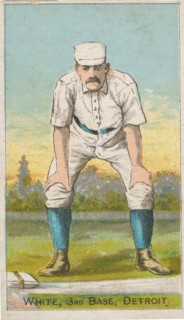 White, 3rd Base, Detroit, from the "Gold Coin" Tobacco Issue, 1887. Creator: D Buchner & Co.