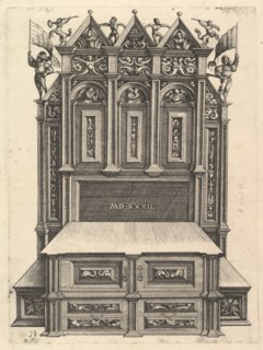 Design for a bed, 1527. Creator: Daniel Hopfer.