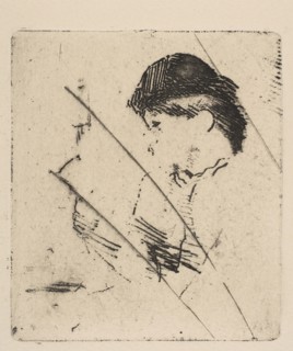 Head and Shoulders of a Young Woman in Profile I, ca. 1879. Creator: Edgar Degas.