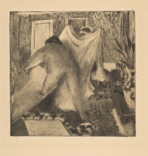 Leaving the Bath, 1879-80. Creator: Edgar Degas.
