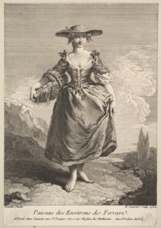 Peasant Woman from Around Ferrara, 1734. Creator: Edme Jeaurat.