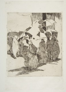 Line in front of the Butcher Shop, 1870-71. Creator: Edouard Manet.