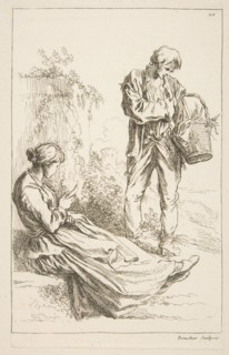 Sheet of Sketches, 1753. Creator: Francois Boucher.