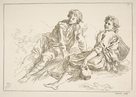 Sheet of Sketches, 1753. Creator: Francois Boucher.