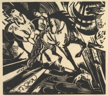 The Riding School, 1913. Creator: Franz Marc.