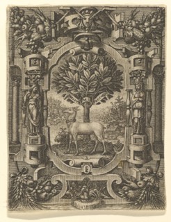 Emblem of Lucrezia Gonzaga, before 1566. Creator: Giorgio Ghisi.