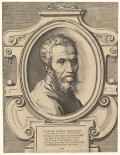 Portrait of Michelangelo, after 1564. Creator: Giorgio Ghisi.