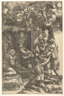 The Adoration of the Shepherds, late 1570s. Creator: Giorgio Ghisi.