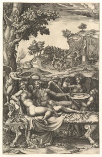 Cupid and Psyche, 1573-74. Creator: Giorgio Ghisi.