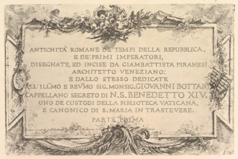Title page: Roman Antiquity of the Time of the Republic and the First Emperors