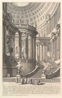 Imaginery ancient temple designed in the style of those built in honor of the Goddess ..., ca. 1750. Creator: Giovanni Battista Piranesi.
